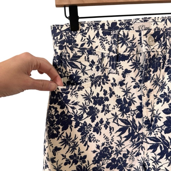 NWT J. Crew Slim Wide-Leg Jean in Floral Toile Print Size 27 - Picture 6 of 12